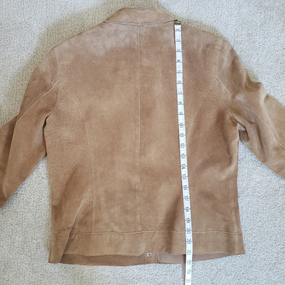 Two Piece Matching Leather Jacket & Skirt Set - Picture 4 of 11